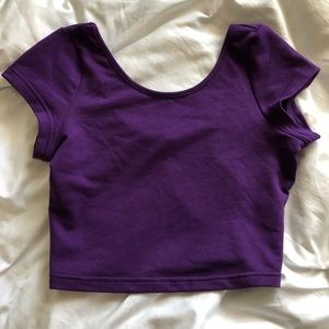 NWOT Tobi Short and Scoop Purple Crop Top
